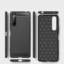 Sony Xperia 1 III Case Carbon Fibre Cover & Glass Screen Protector