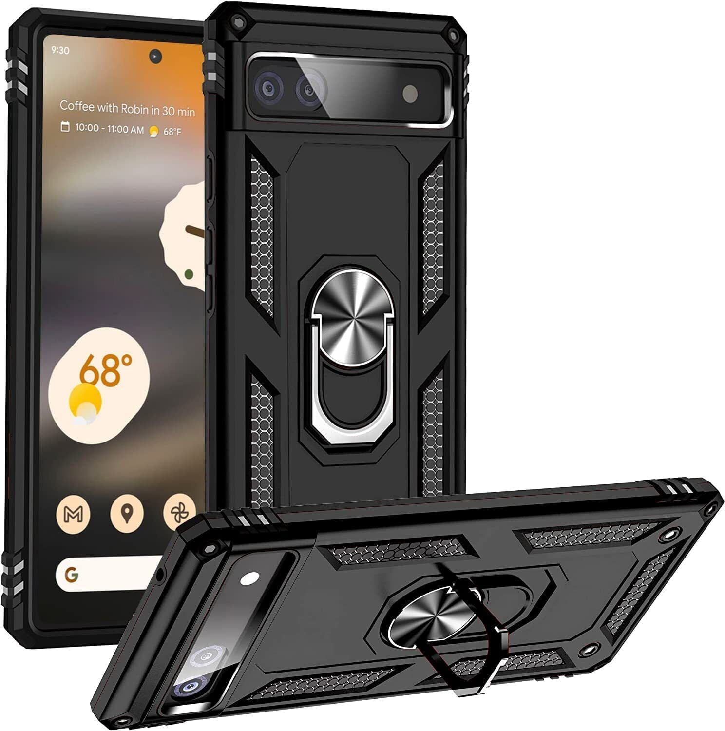 Case Google Pixel 6a 5G Kickstand Shockproof Ring Cover