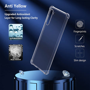 Samsung Galaxy S23 Case, Clear Shockproof  Cover &Glass Screen Protector