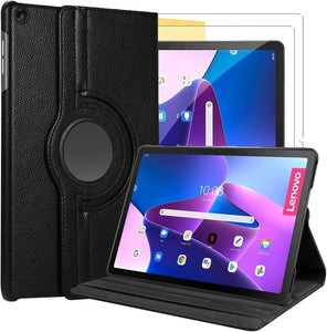 Lenovo Tab M10 Plus 3rd Gen 360 ° Rotating Case Stand Cover Glass Protector