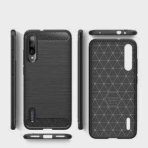 Xiaomi Mi A3 Case Carbon Fibre Gel Cover Ultra Slim Shockproof