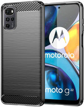 Motorola Moto G22 Case Carbon Fibre Gel Cover Ultra Slim Shockproof