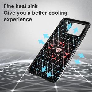 Xiaomi Redmi 10C Case, Carbon Fibre Cover & Glass Screen Protector