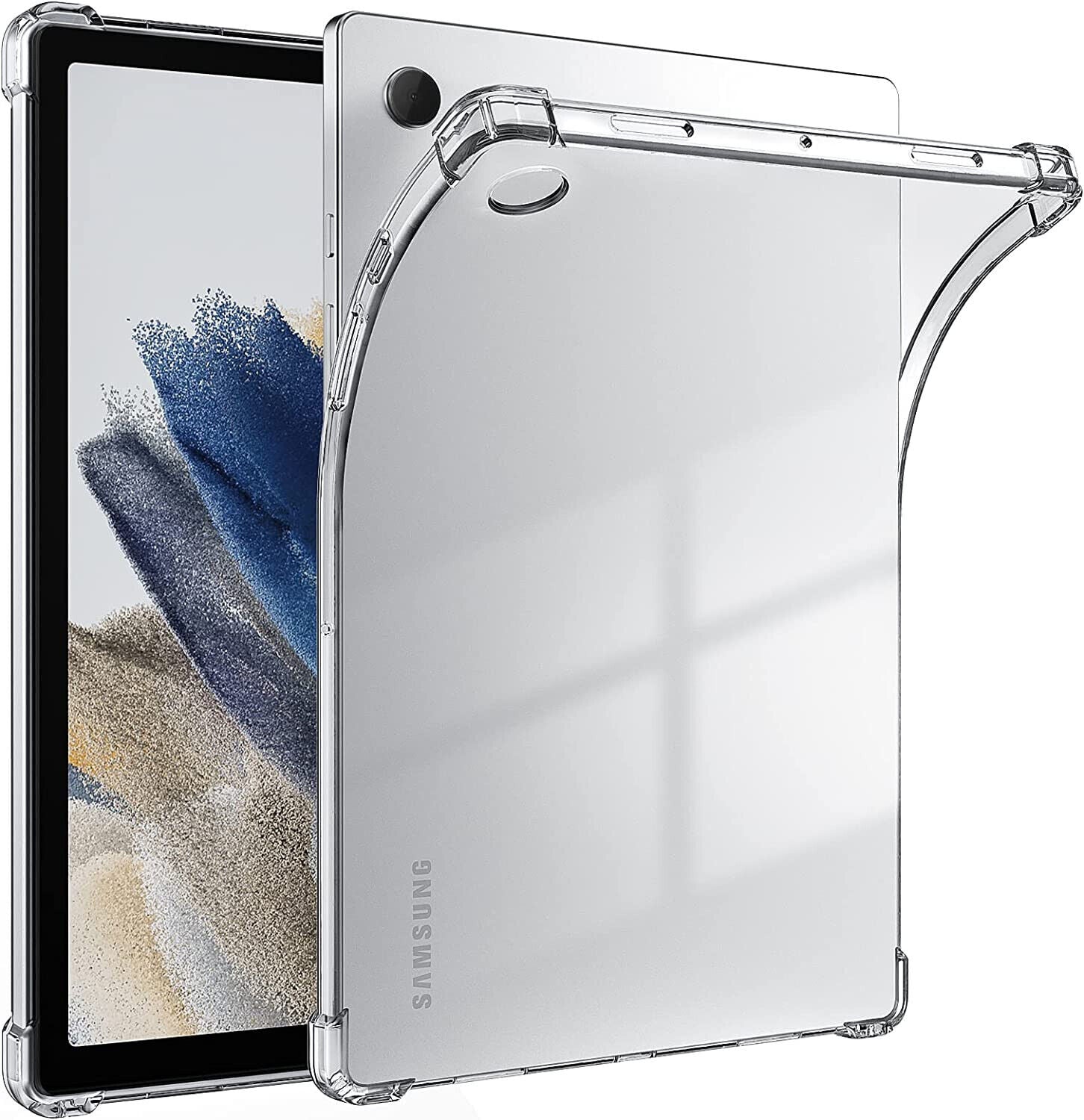 Samsung Galaxy Tab A8 Case Clear Shockproof Cover Glass Screen Protector