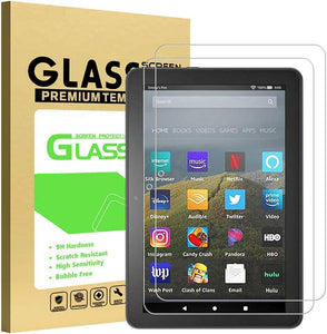 (2 Pack) AMAZON Fire HD 8  Tablet 2022 Glass Screen Protector  12TH Gen