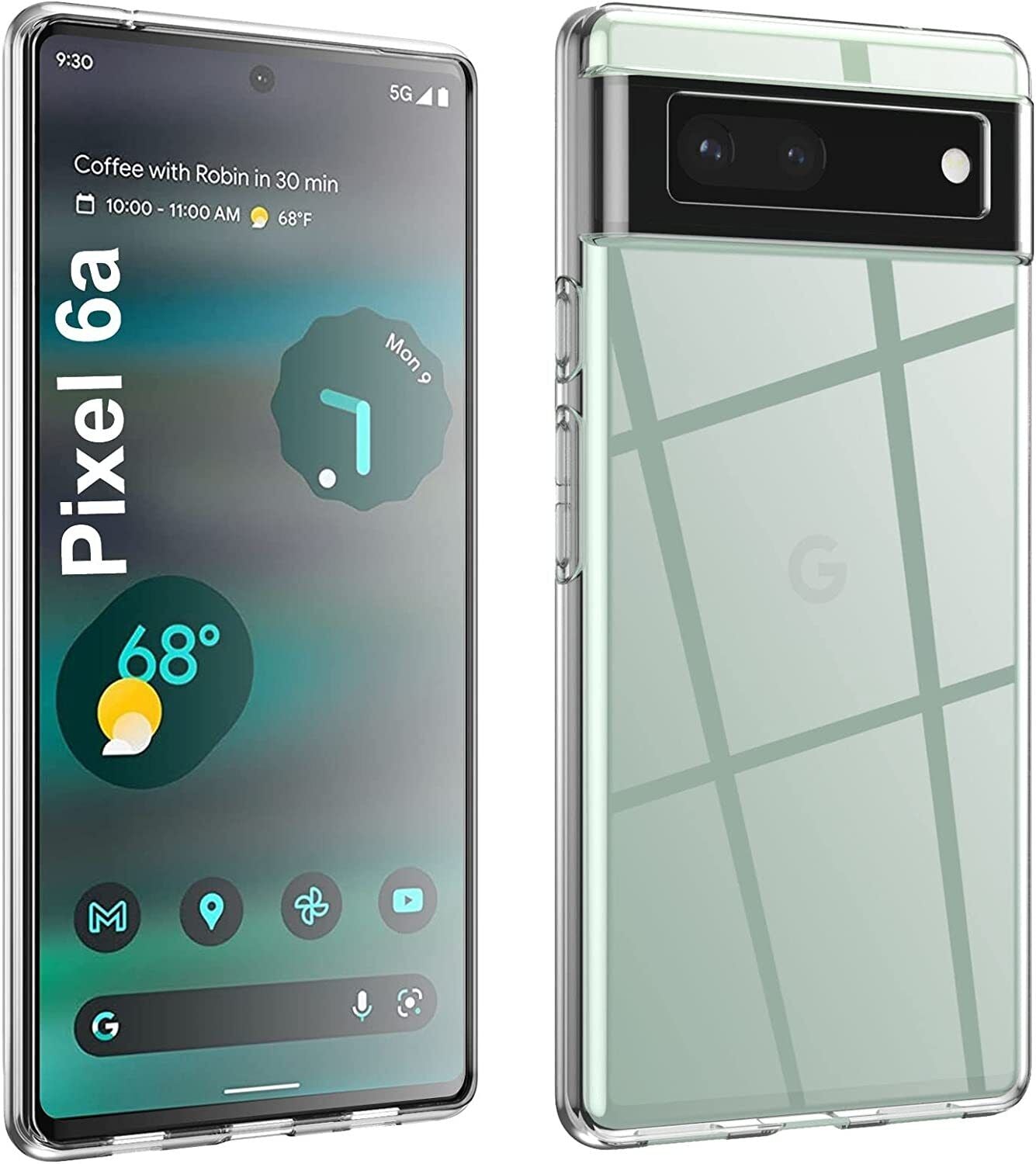 Google Pixel 6a 5G Case Clear Silicone Ultra Slim Gel Cover