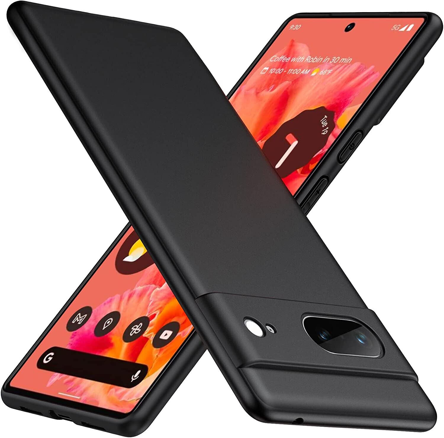 Google Pixel 7 Case Silicone Gel Phone Cover & Glass Screen Protector