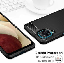 Samsung Galaxy A12 Case Carbon Gel Cover Ultra Slim Shockproof