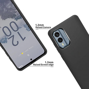 Nokia X30 / X30 5G Case, Soft Silicone Gel Phone Cover - Matte Black