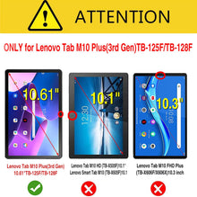 Lenovo Tab M10 Plus 3rd Gen 360 ° Rotating Case Stand Cover Glass Protector