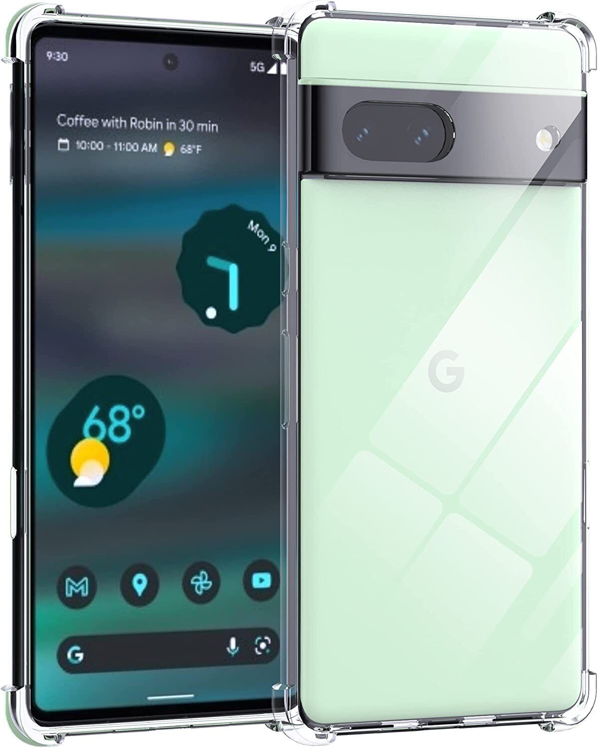 Google Pixel 6a 5G Case Clear Silicone Slim Shockproof Gel Cover