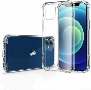 Apple iPhone 12 Case Clear Shockproof Cover & Glass Screen Protector (6.1")