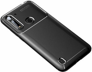 Motorola Moto G8 Power Lite Case Carbon Gel Cover Ultra Slim Shockproof