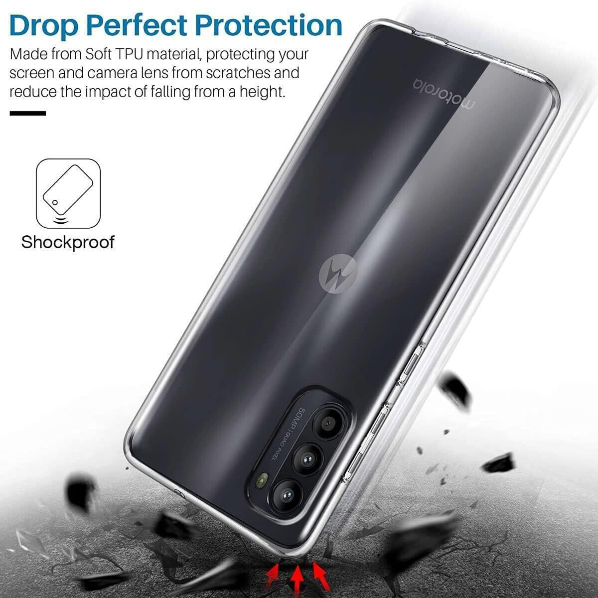 Motorola Moto G62 5G Case Clear Silicone Ultra Slim Gel Cover