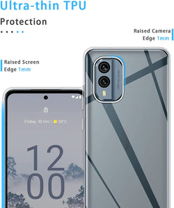 Nokia X30 / X30 5G Case, Slim Clear Silicone Shockproof  Gel Phone Cover