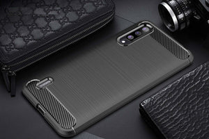 Xiaomi Mi A3 Case Carbon Fibre Gel Cover Ultra Slim Shockproof
