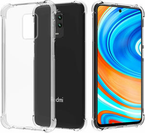 Xiaomi Redmi Note 9 Pro Case Clear Shockproof Cover & Glass Screen Protector