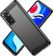 Xiaomi Redmi Note 11 Pro Case Carbon Fibre Cover & Glass Screen Protector