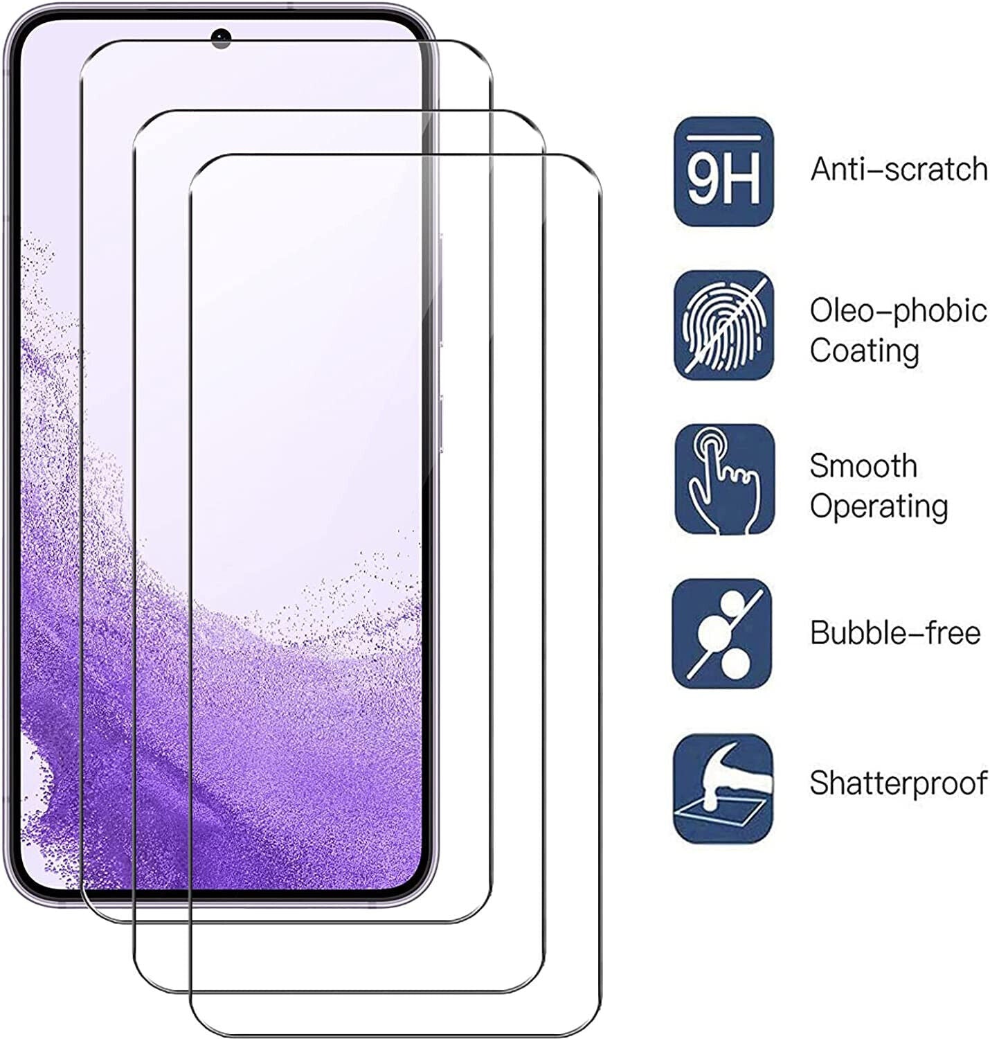 Samsung Galaxy S23+ Plus Case,Clear Shockproof  Phone Cover Screen Protector