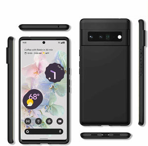 Google Pixel 6 Pro 5G Case Slim Silicone Cover & Glass Screen Protector