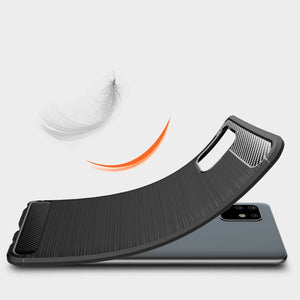 Samsung Galaxy Note10 Lite Carbon Fibre Cover & Glass Screen Protector