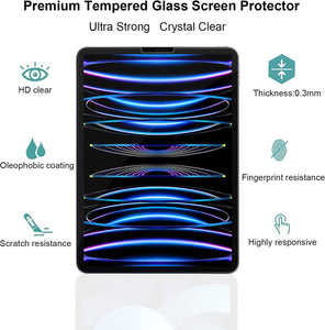 (2 Pack) Apple iPad Pro 12.9 (2022) Tempered Glass Screen Protector 6TH Gen