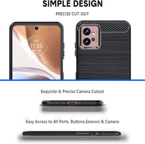 Motorola Moto G32 Case Carbon Fibre Gel Cover Ultra Slim Shockproof