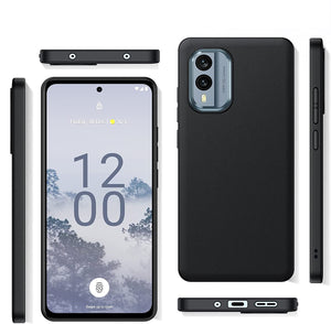 Nokia X30 / X30 5G Case, Soft Silicone Gel Phone Cover - Matte Black