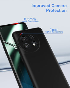 OnePlus 11 Case, Soft Silicone Gel Phone Cover - Matte Black