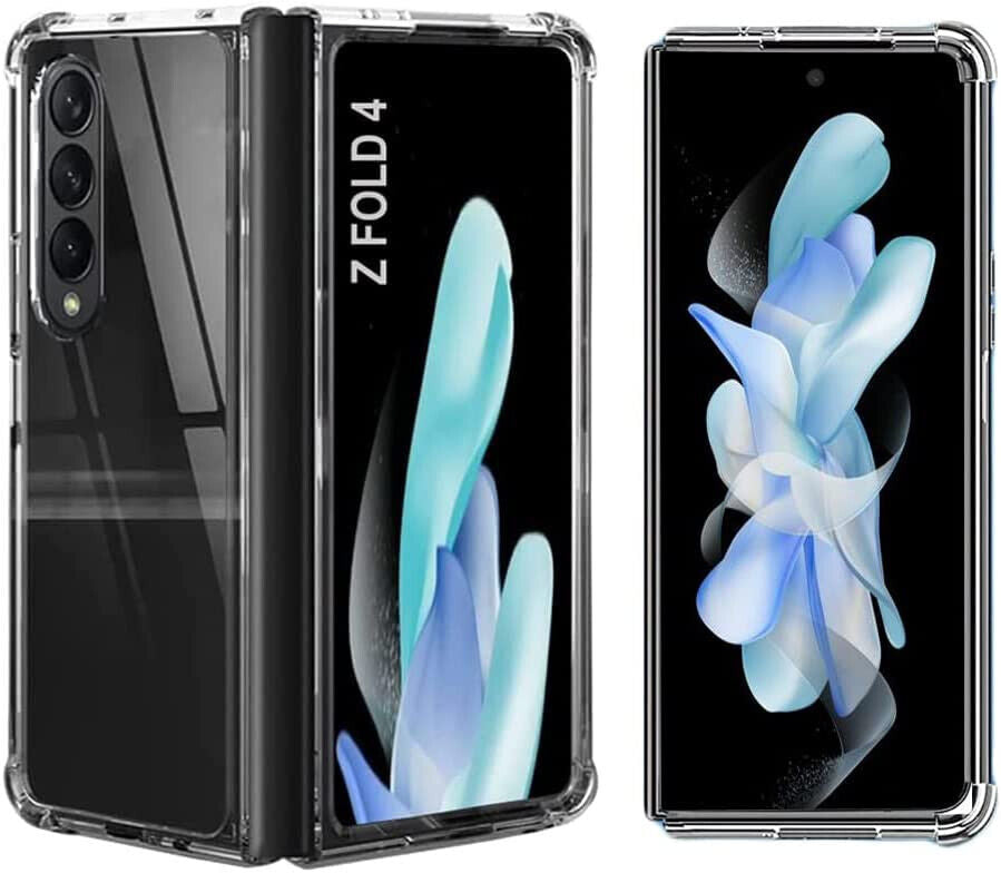 Samsung Galaxy Z Fold 4 Case Clear  Gel Hard Cover   & Camera Protector