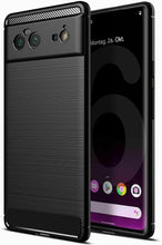 Google Pixel 6 Case Carbon Fibre Cover & Glass Screen Protector