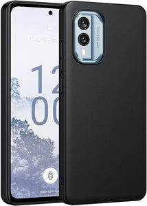 Nokia X30 / X30 5G Case, Soft Silicone Gel Phone Cover - Matte Black
