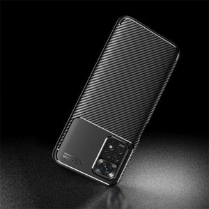 Xiaomi Redmi Note 11 Pro 5G Case Carbon Slim Cover & Glass Screen Protector