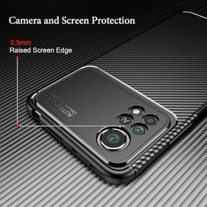 Xiaomi Poco X4 Pro 5G Case Carbon Slim Cover & Glass Screen Protector