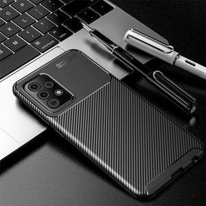 Samsung Galaxy A52 Case Carbon Gel Cover Ultra Slim Shockproof