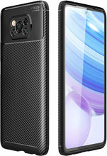 Xiaomi Poco X3 Case Carbon Slim Cover & Glass Screen Protector