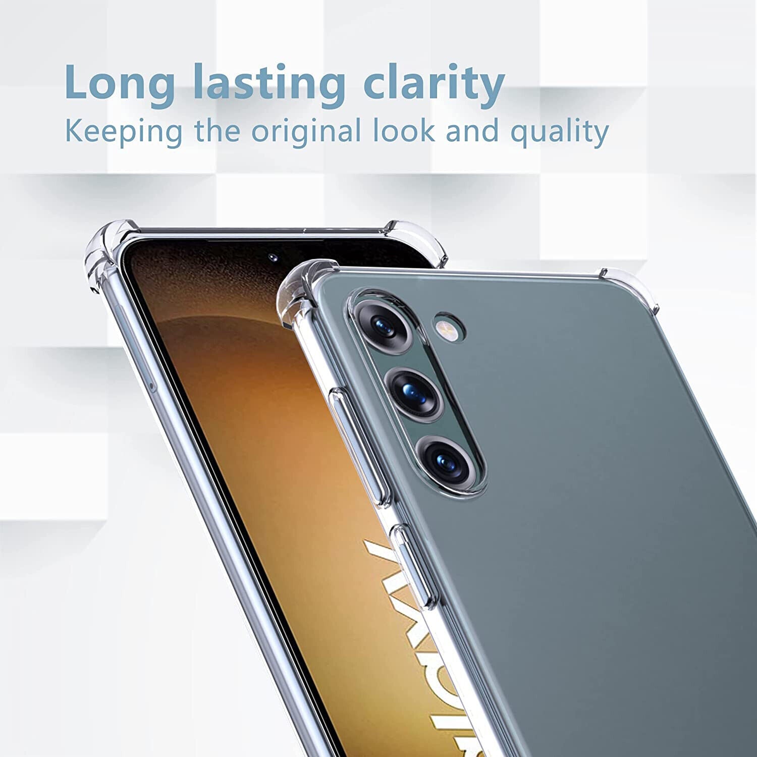 Phone Case Samsung Galaxy S23+ Plus Clear Silicone Slim Shockproof Gel Cover