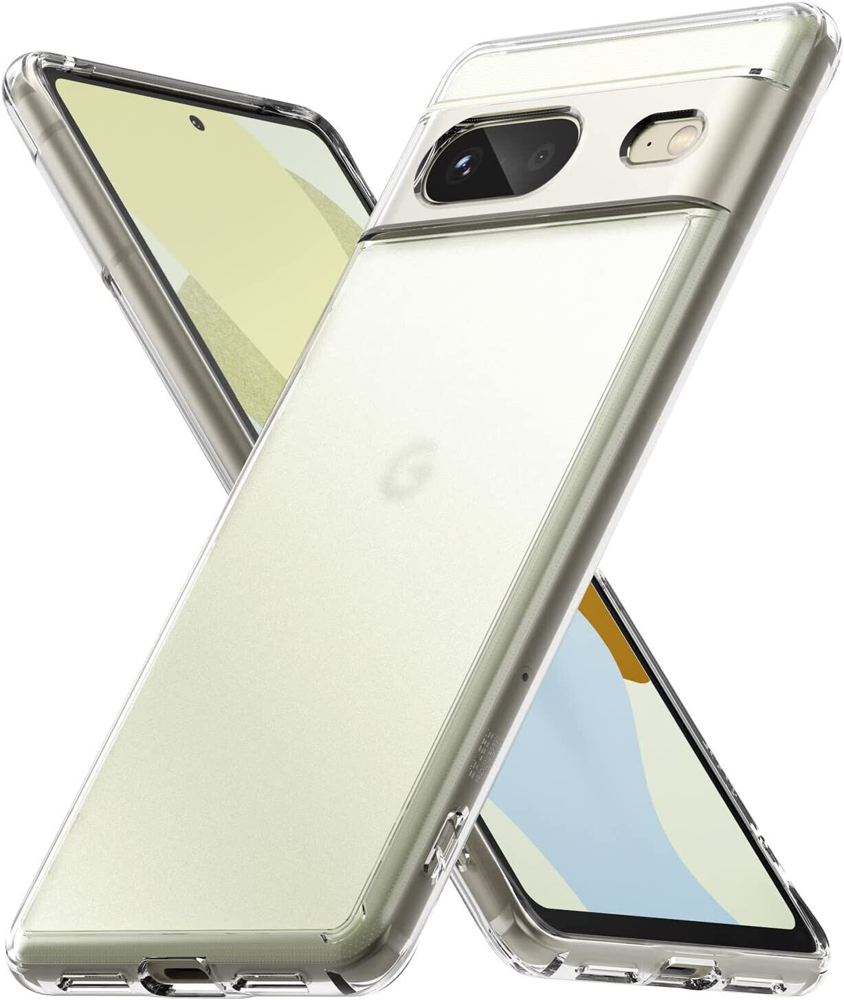 Google Pixel 7 Case Clear Gel Cover & Glass Screen Protector