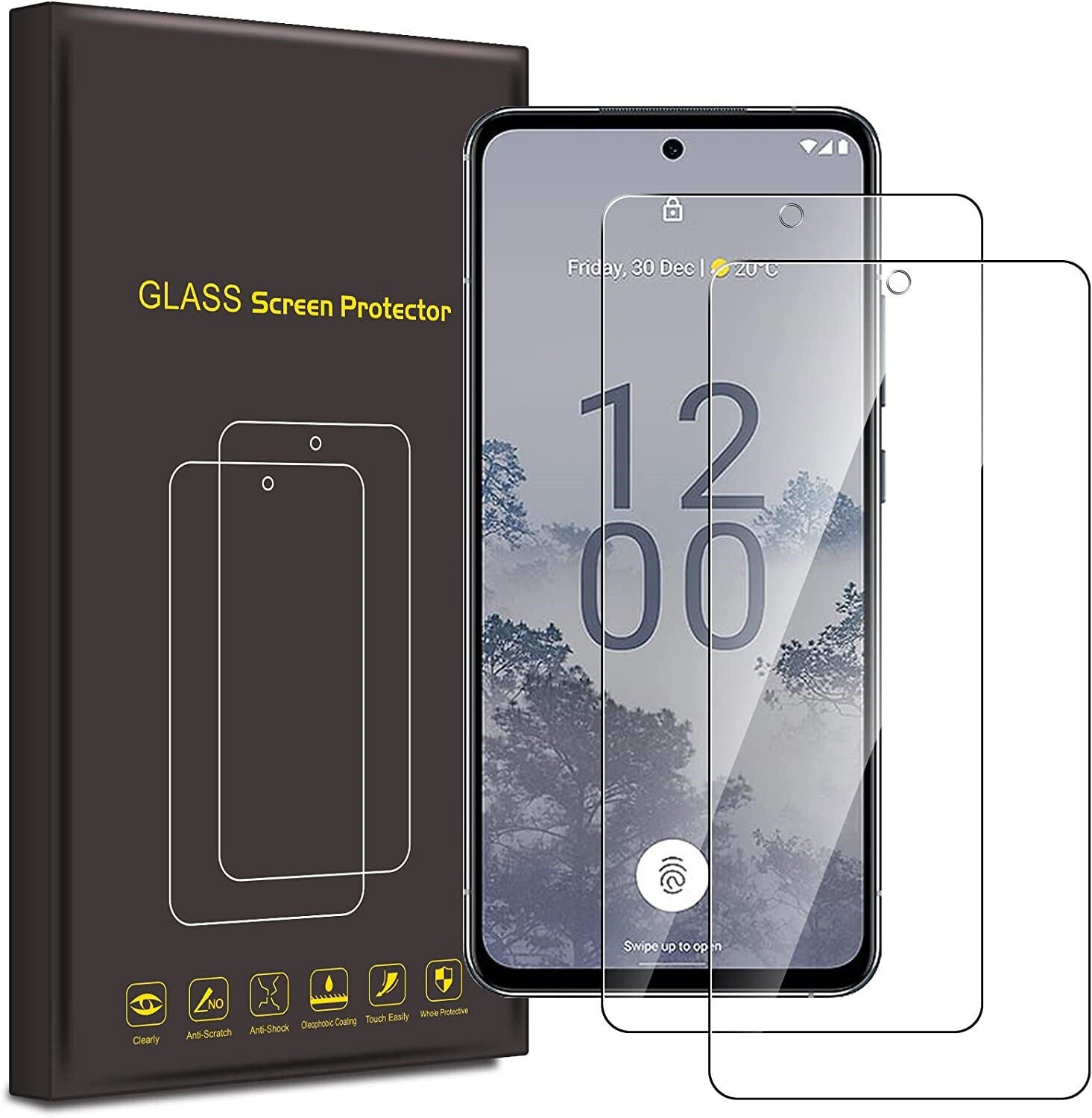 Nokia X30 / X30 5G Tempered Glass Screen Protector Case Friendly