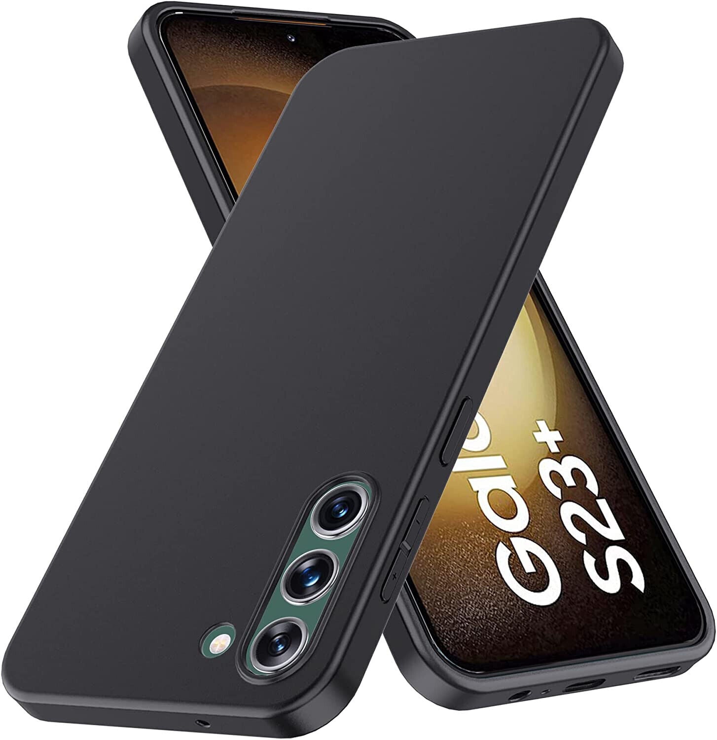 Phone Case Samsung Galaxy S23+ Plus Soft Silicone Gel Cover - Matte Black