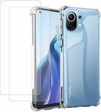 Xiaomi Mi 11 Lite 5G Case Clear Shockproof Cover & Glass Screen Protector
