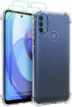 Motorola Moto E40 Case Clear Shockproof Cover & Glass Screen Protector