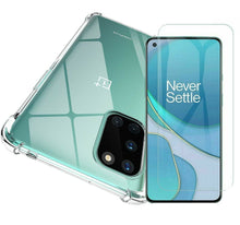 OnePlus 8T Case Clear Shockproof Cover & Glass Screen Protector