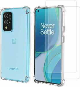 OnePlus 9 Case Clear Shockproof Cover  & Glass Screen Protector