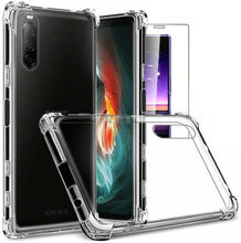 Sony Xperia 10 II Case Clear Shockproof Cover & Glass Screen Protector