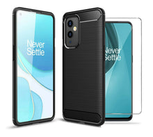 OnePlus 9 Case Carbon Fibre Cover & Glass Screen Protector