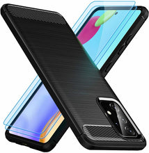 Samsung Galaxy A52s 5G Case Carbon Fibre Cover & Glass Screen Protector