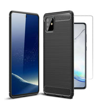 Samsung Galaxy Note10 Lite Carbon Fibre Cover & Glass Screen Protector