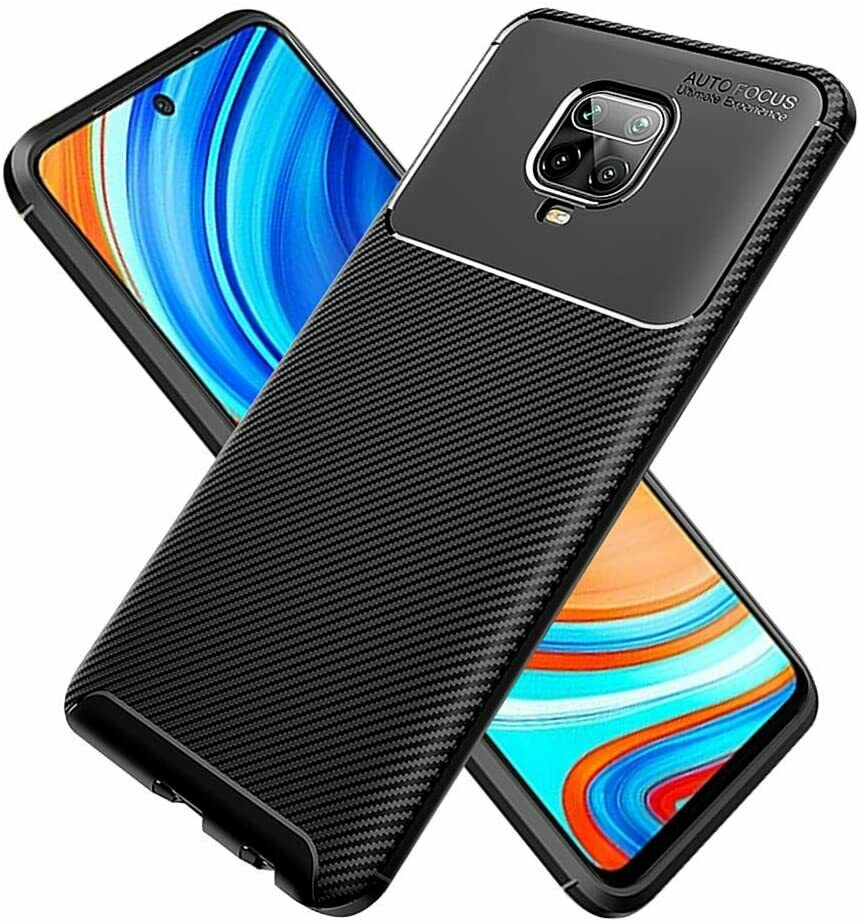Xiaomi Redmi Note 9S Case Carbon Gel Cover Ultra Slim Shockproof
