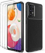 Samsung Galaxy A52s 5G Case Carbon Slim Cover & Glass Screen Protector